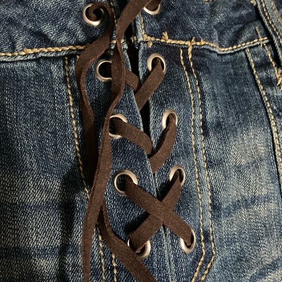 NWOT Almost Famous Tie Up Short Shorts Vintage y2k - Picture 2 of 4